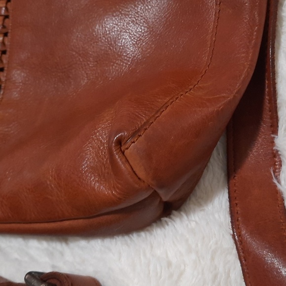 Vilenza Brown Leather Crossbody Bag - Picture 3 of 6